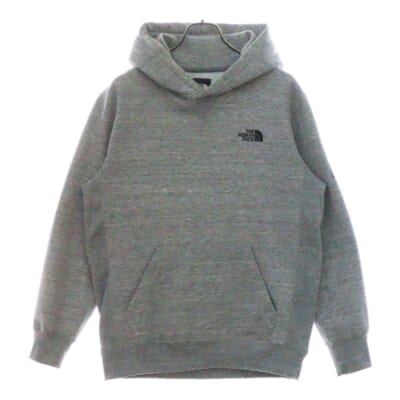 SQUARE LOGO HOODIE NT61835 スクエア ロゴ フーディ パーカー グレー Bランク