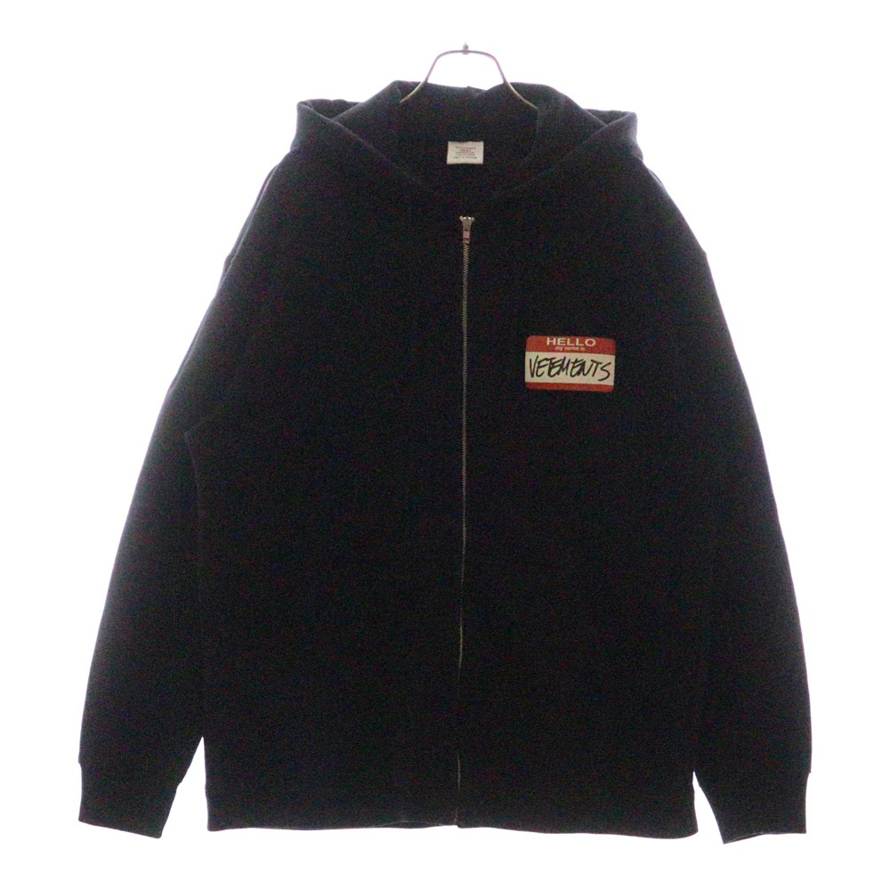 ヴェトモン MY NAME IS VETEMENTS ZIP UP HOODIE マイネームイズ