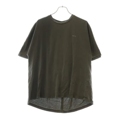 18SS ミニロゴプリントコットンクルーネック半袖Tシャツ カットソーグレー482204 TYK28 Bランク
