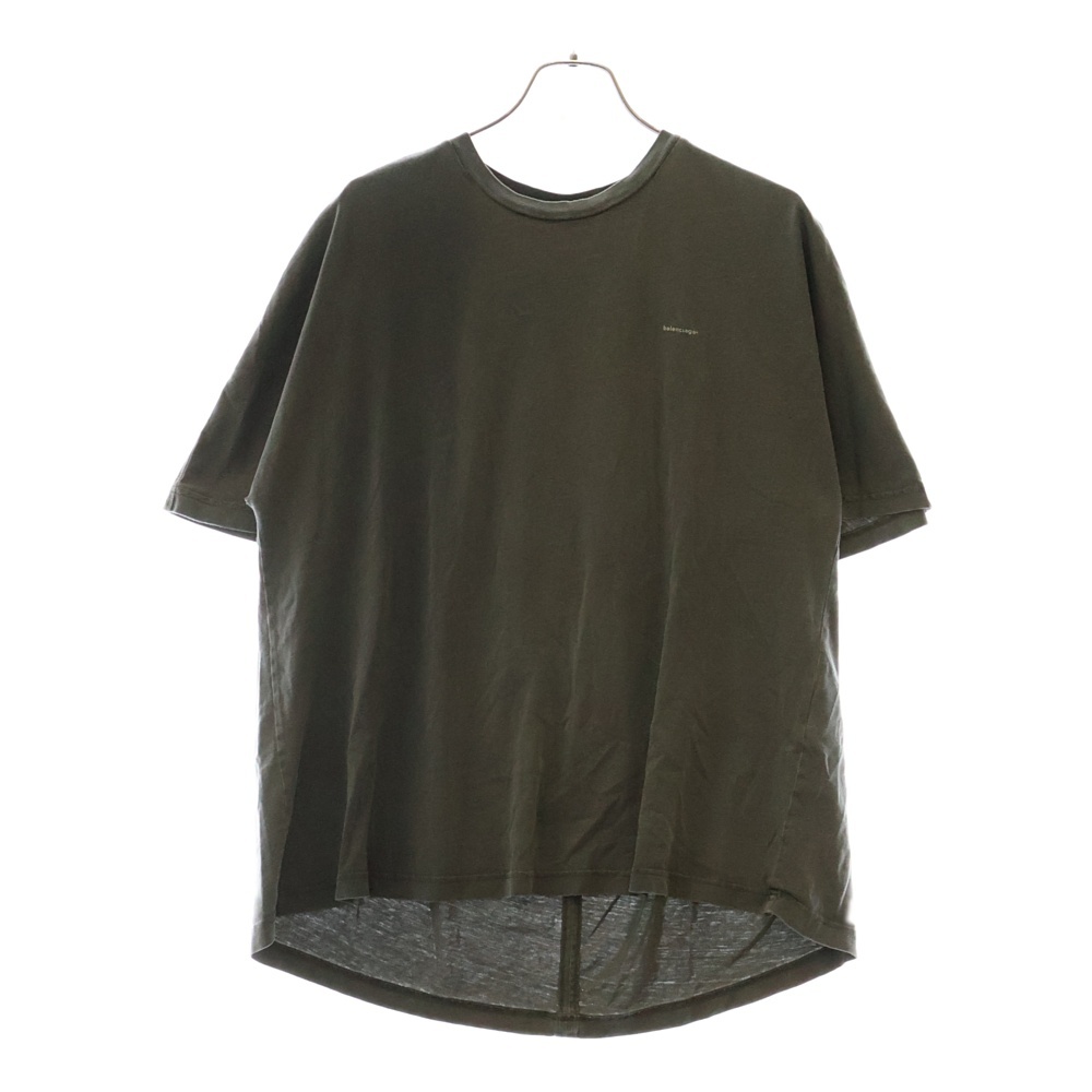18SS ミニロゴプリントコットンクルーネック半袖Tシャツ カットソーグレー482204 TYK28 Bランク