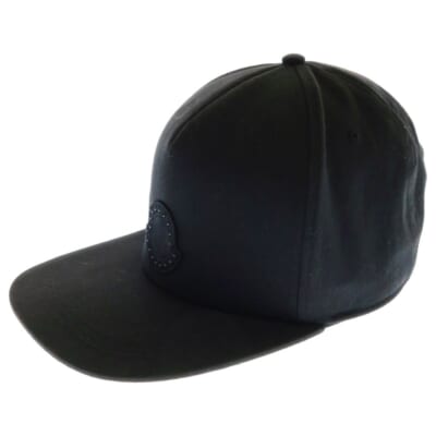 BASEBALL CAP ロゴ スタッズ ワッペン ベースボール キャップ ブラックH20913B00005 Bランク