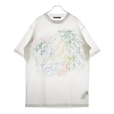 21SS パステルモノグラム プリント 半袖Tシャツカットソー ホワイト RM211M NPG HKY17W Aランク