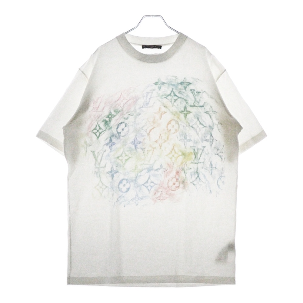 21SS パステルモノグラム プリント 半袖Tシャツカットソー ホワイト RM211M NPG HKY17W Aランク