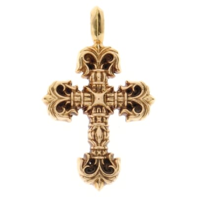 22K CHARM TINY FILIGREE CRS タイニー フィリグリークロス ゴールドネックレストップ Bランク