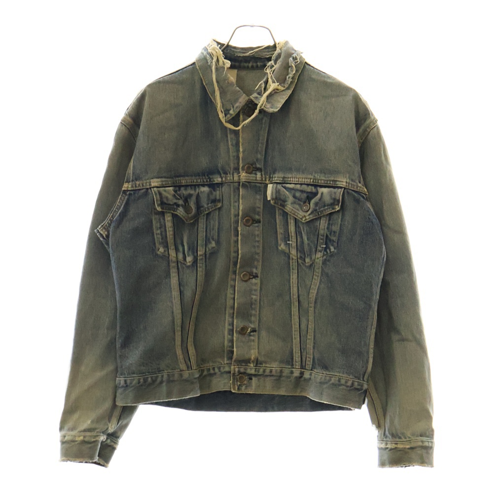 ×New Manual ダメージ加工 デニムジャケット レディース インディゴ NH-NM-001 Bランク