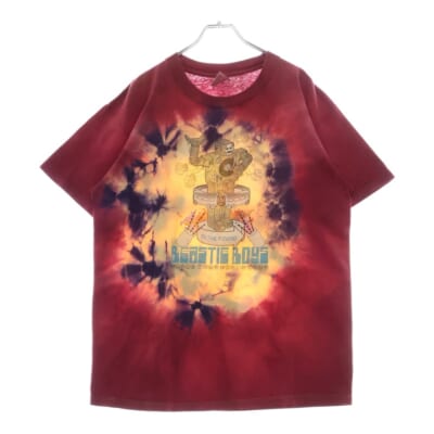 90s BEASTIE BOYS HELLO NASTY WORLD TOUR 1998 TEE ビースティ・ボーイズ バンド タイダイ染め 両面プリント半袖Tシャツ カットソー マルチ Bランク