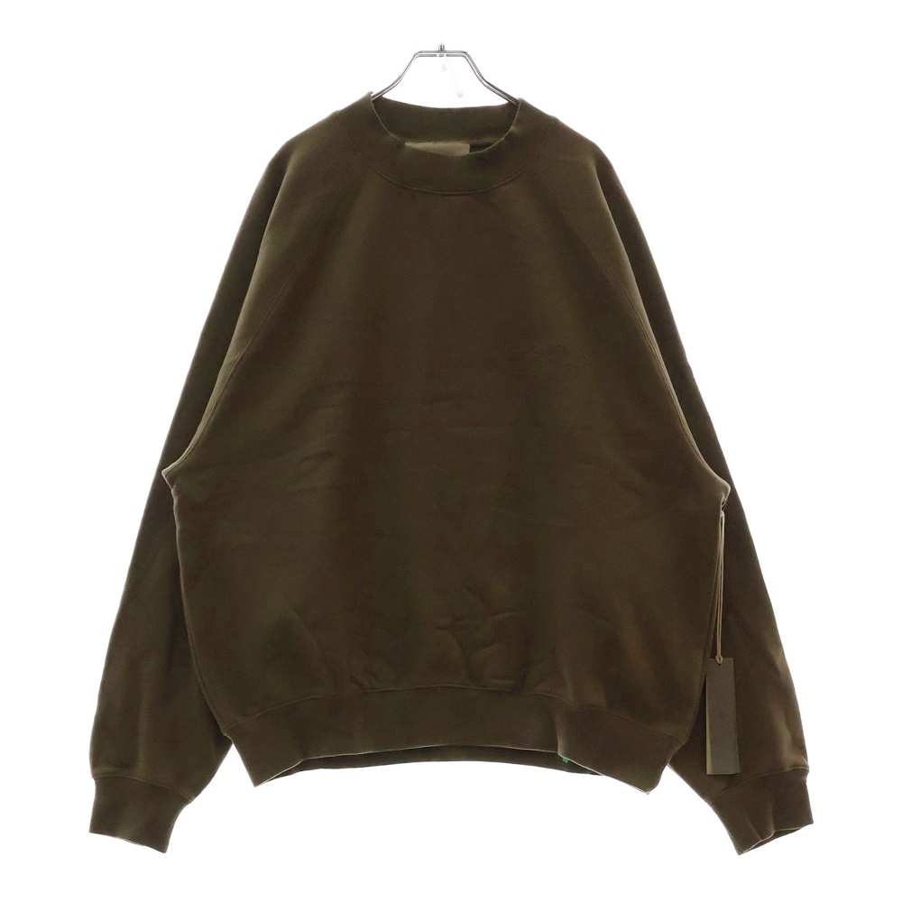 SWEATSHRT フロントラバーロゴ クルーネックスウェットトレーナー ブラウン Sランク