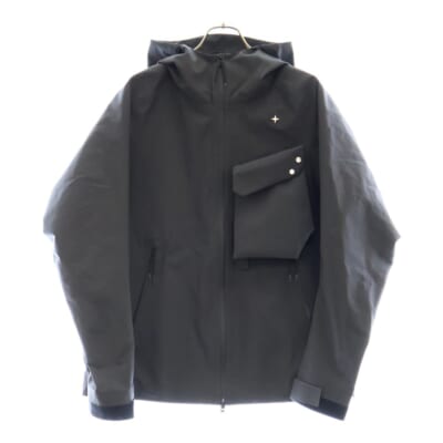 Zip-Up Hooded Jacket ロゴ刺? ジップアップナイロンジャケット ブルゾン ブラック K1S154100081S00G1 Aランク