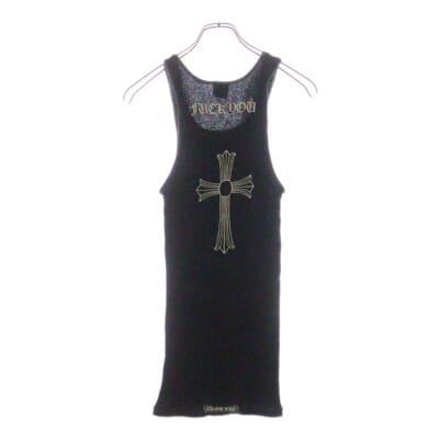 OLD FUCK YOU TANK TOP オールド ファックユープリント タンクトップ ブラック Bランク
