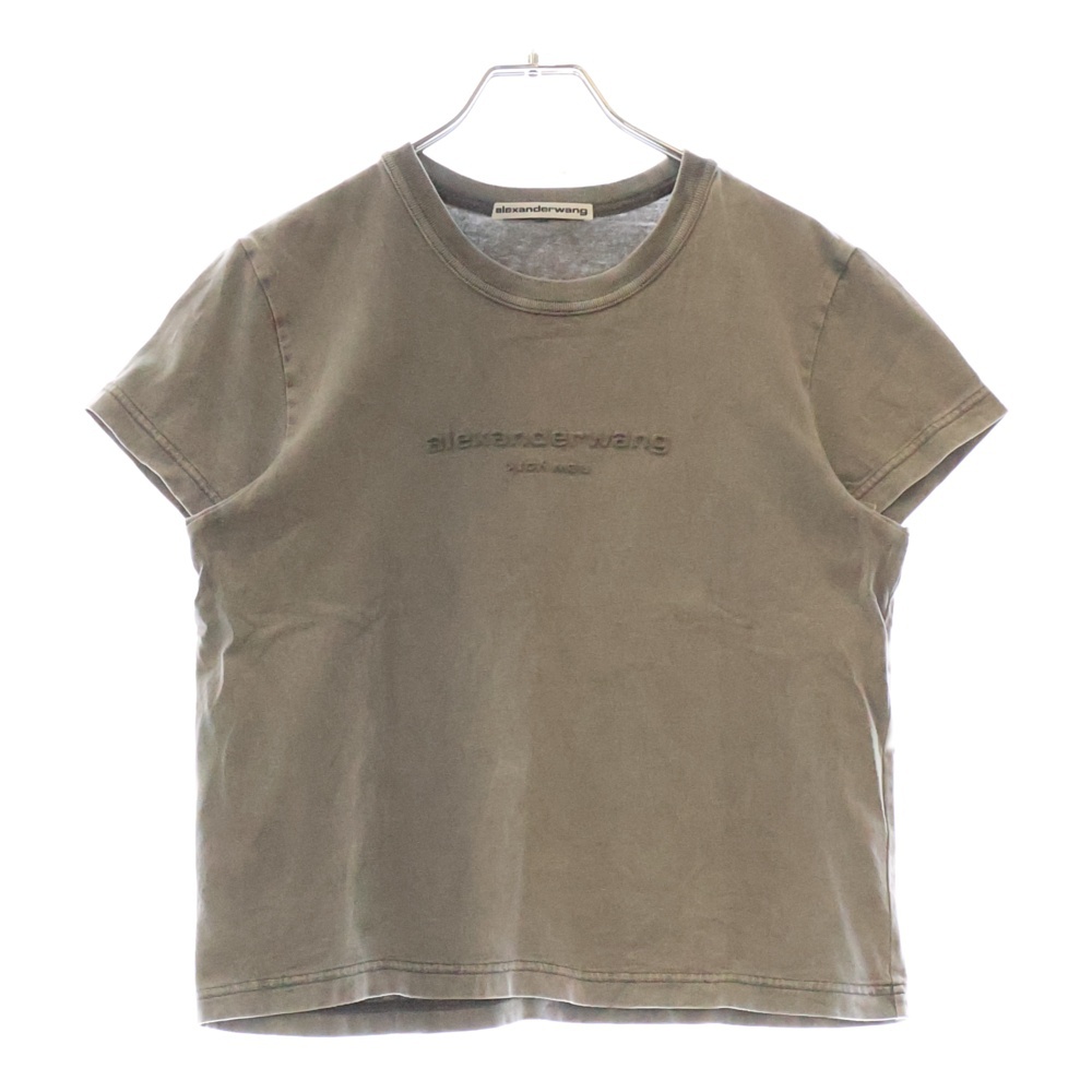 Acid Wash Tee ウォッシュド加工 半袖Tシャツ グレー レディース Aランク