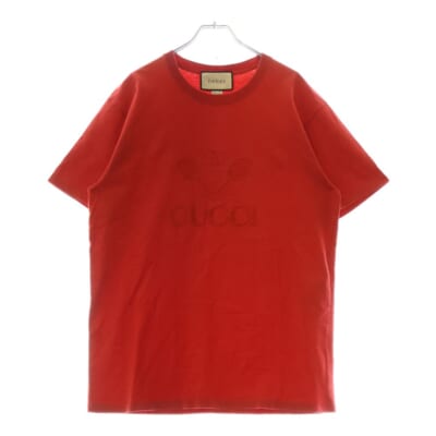 Tennis T-Shirt テニス ロゴ刺繍半袖Tシャツ レッド 548334 XJBCR Aランク