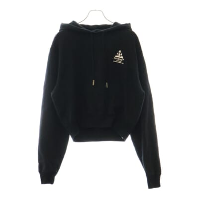19SS Flowers Hooded Sweatshirt プルオーバースウェットパーカー フーディー ブラック OWBB016R19003043 Aランク