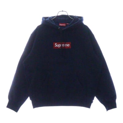 24AW Box Logo Hooded Sweatshirt ボックスロゴ フーデッド スウェットシャツ ネイビー Sランク
