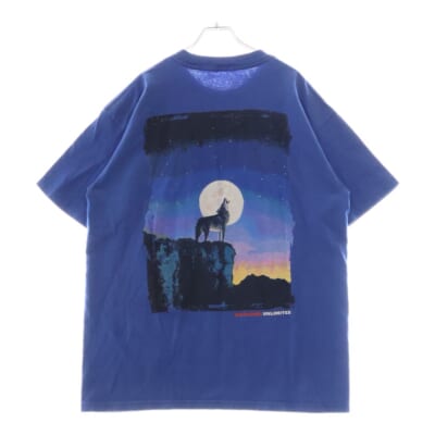 90S VINTAGE MARLBORO UNLIMITED TEE フロントポケット プリント 半袖Tシャツ カットソー ブルー Bランク