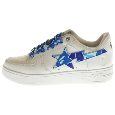 ABC CAMO BAPE STA ベイプスタ ローカットスニーカー ブルー/ホワイト US9/27cm OZXSHM191335N Aランク