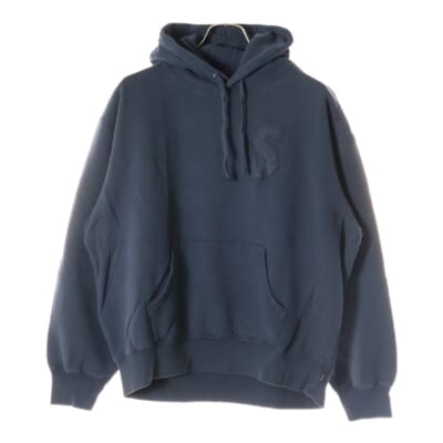 23SS Overdyed S Logo Hooded Sweatshirt オーバーダイ Sロゴ プルオーバースウェットパーカー フーディ ブラック Sランク