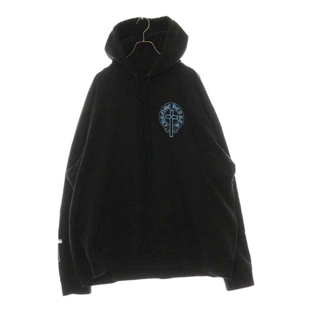 WWW.CHROMEHEARTS.COM MAPPLETHORPE オンライン限定メイプルソープホースシュー プルオーバーパーカー ブルー/ブラック Bランク