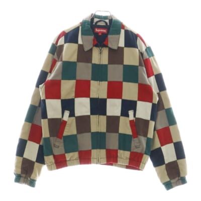 19SS Patchwork Harrington Jacket パッチワーク ハリントン ジャケット ジップアップ ブルゾン マルチカラー Bランク