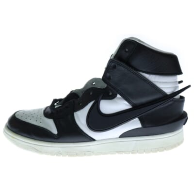 ×AMBUSH DUNK HIGH アンブッシュ ダンク ハイカット スニーカー ブラック/ホワイト US7.5/25.5cm CU7544-001 Bランク