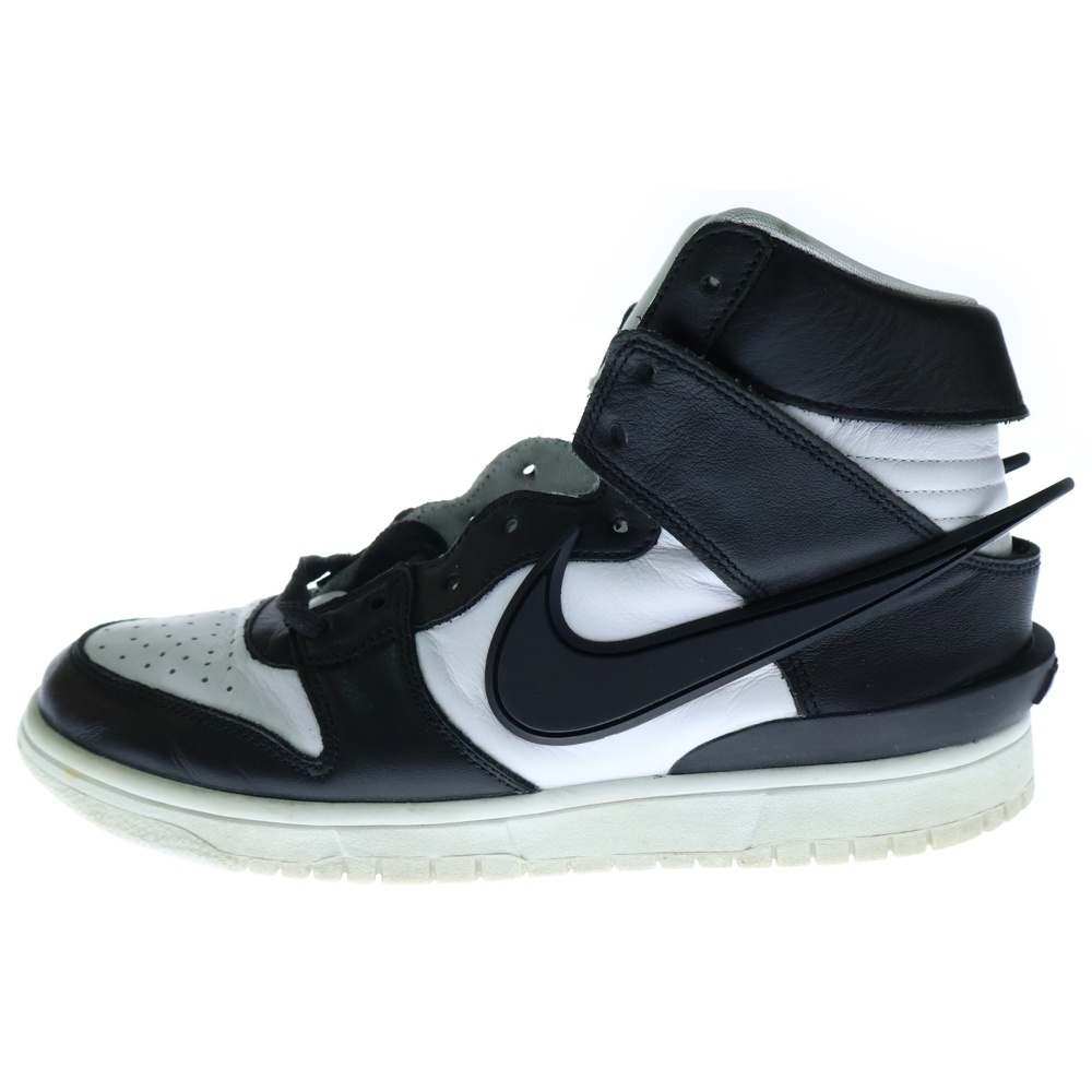 ×AMBUSH DUNK HIGH アンブッシュ ダンク ハイカット スニーカー ブラック/ホワイト US7.5/25.5cm CU7544-001 Bランク