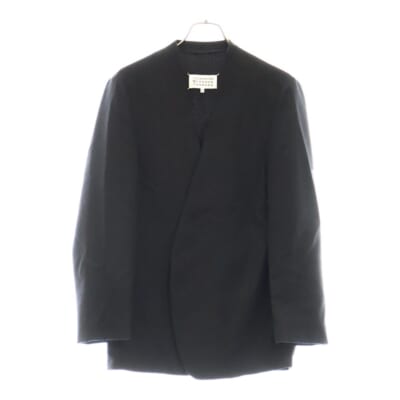 23AW ノーカラー ジャケット ブラック S50BN0318 Aランク