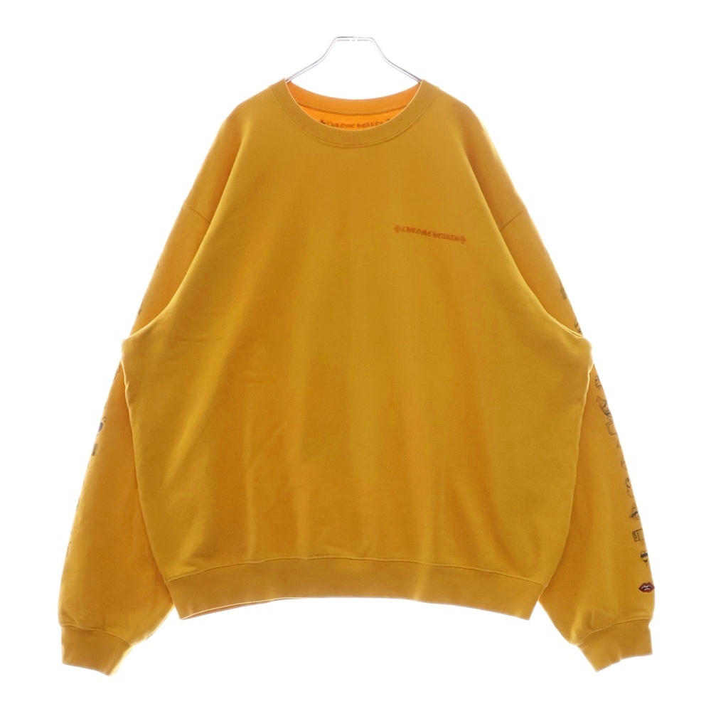 PPO mustard HD SWT MATTY BOY バックプリント クルーネックスウェットトレーナー マスタード Aランク