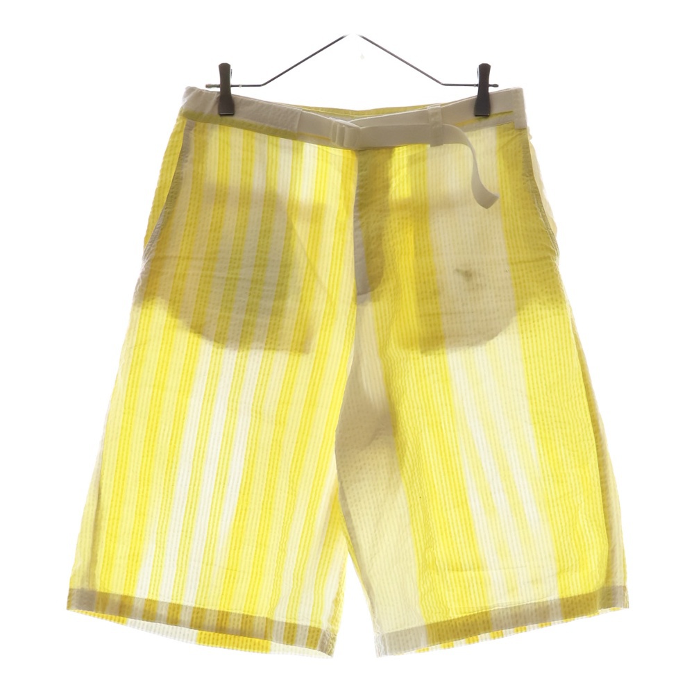 POOLSIDE STRIPES PANTS KM01422WC4018 プールサイドストライプショートパンツ ハーフパンツ ホワイト/イエロー Bランク