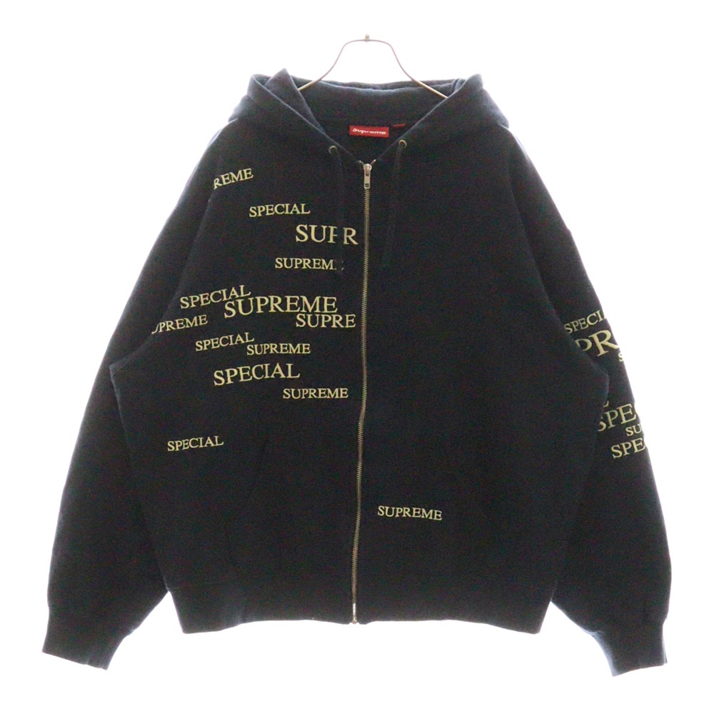 24AW Special Zip Up Hooded Sweatshirt ロゴ刺繍 ジップアップフーディ スウェット パーカー ネイビー Bランク