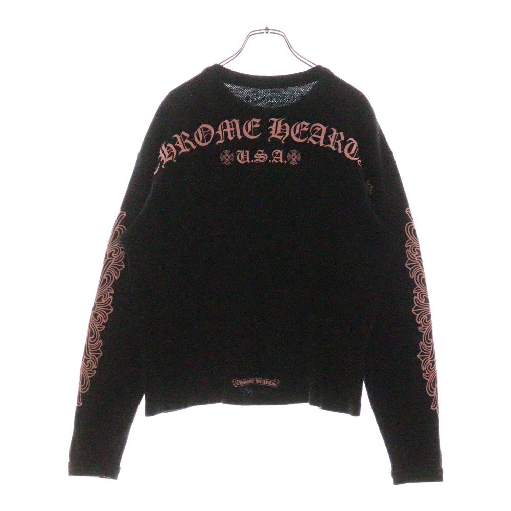 ×MATTY BOY USA Print Thermal L/S Tee ×マッティボーイ USAプリントサーマルロングスリーブTシャツ 長袖Tシャツ ブラック/ピンク Bランク