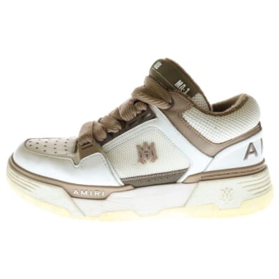 MA-1 Sneaker PS24MFS018-210 サイドロゴメッシュローカットスニーカー ホワイト/ブラウン Bランク