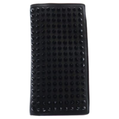 Naxos Wallet 3165049 ナクソス ウォレット スタッズ スパイク 長財布 二つ折り財布 ブラック/レッド Bランク
