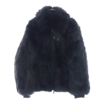 18AW ×AMBUSH Reversible Faux Fur Coat Jacket アンブッシュ リバーシブル フェイク ファーコート ジャケット ジップアップブルゾン ブラック AQ9225-010 Bランク