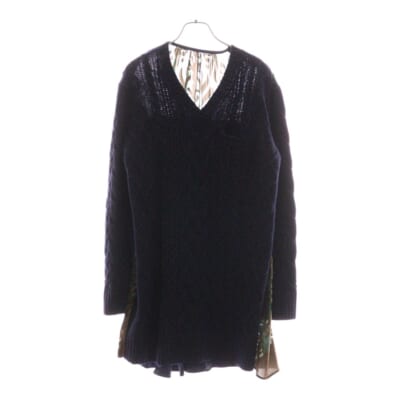 14SS バックレース 切り替ワンピース 14-02070 ネイビー レディース Aランク