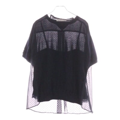 15SS キャミソールドッキング バックレース クルーネックスウェットTシャツ 15SSLU928 ネイビー レディース Bランク