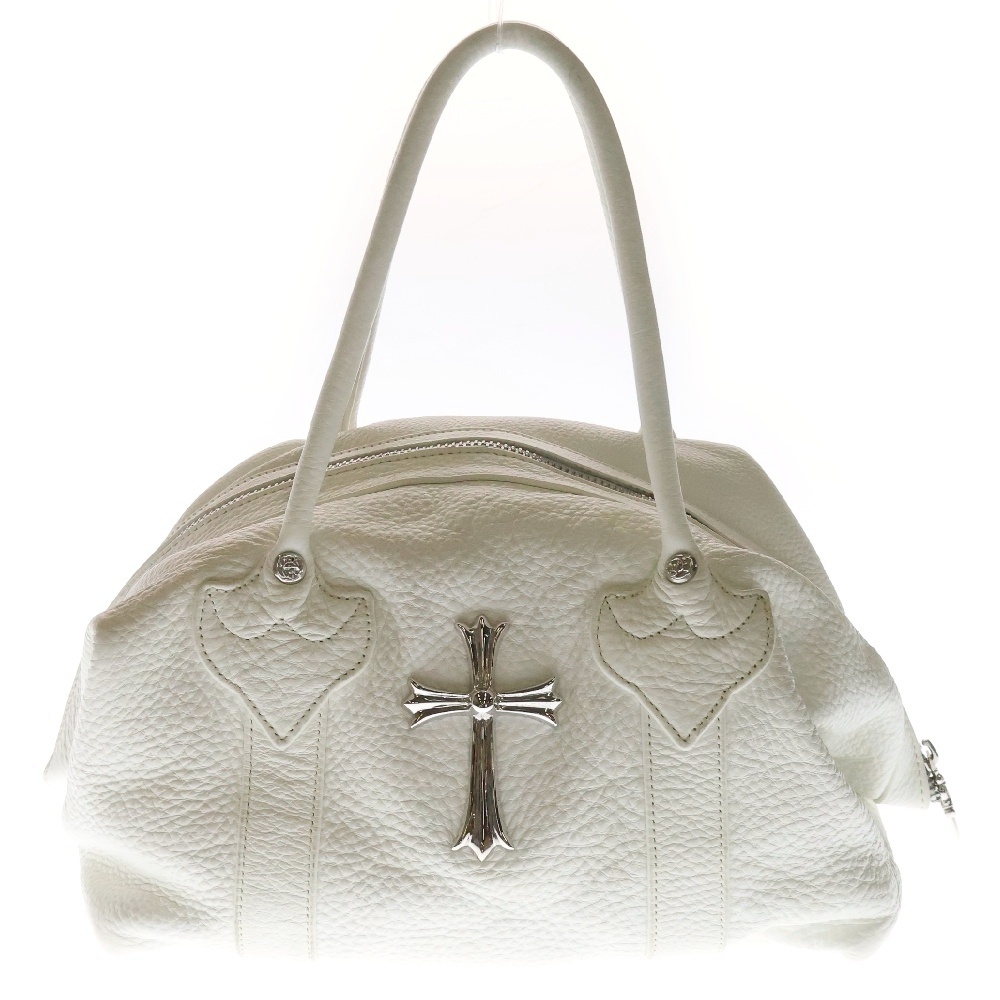 MONICA BAG モニカ ラージクロス レザー ハンドバッグ ホワイト Bランク
