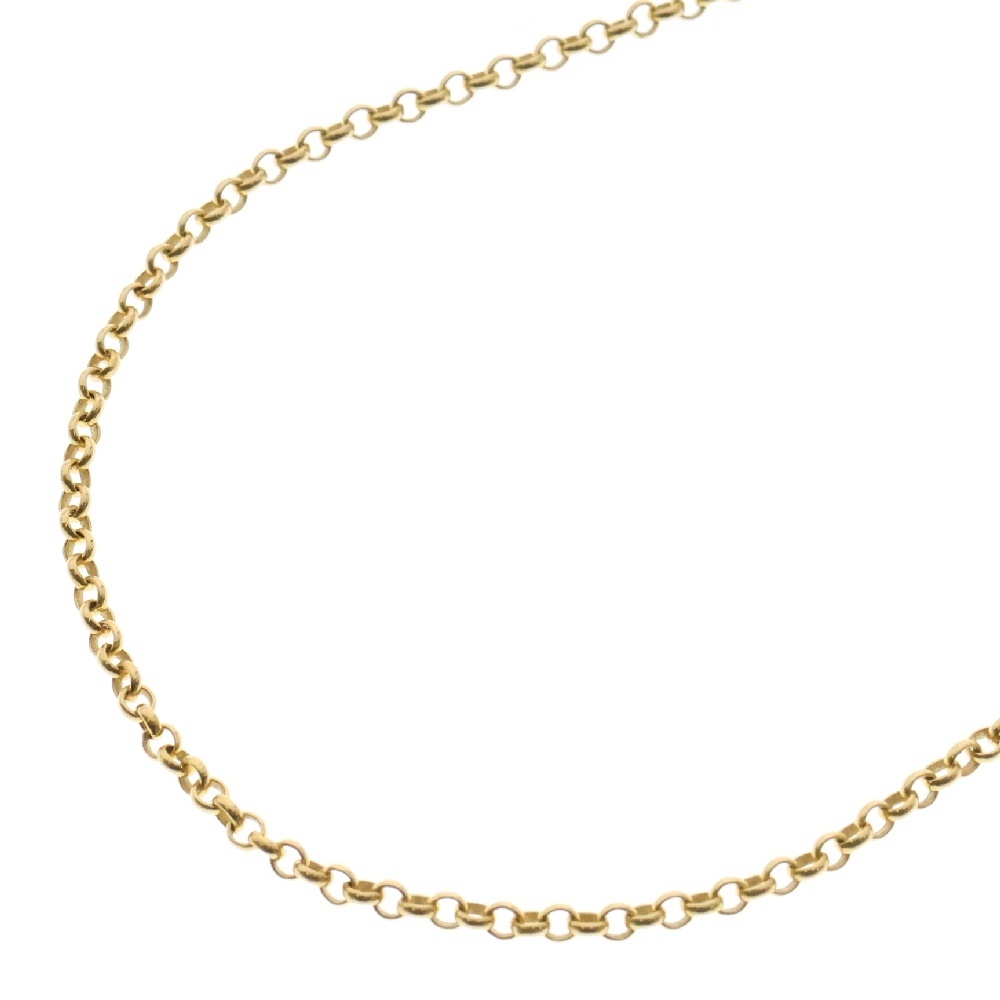 22K NECKCHAIN R18 ロールチェーンネックレス 18inch ゴールド BCA010 Bランク