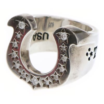 T-H.S RING SILVER ホースシュー ダイヤリング シルバー Aランク