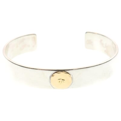 【新品】平打ちブレスS バングル シルバー/ゴールド Nランク