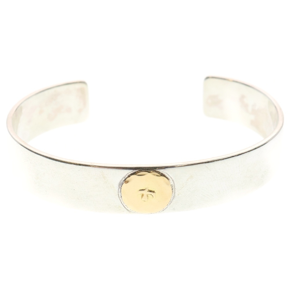 【新品】平打ちブレスS バングル シルバー/ゴールド Nランク