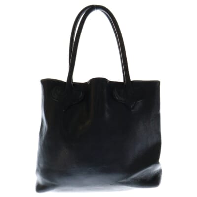 FS TOTE FSトート クロスパッチ付きレザートートバッグ ブラック Bランク