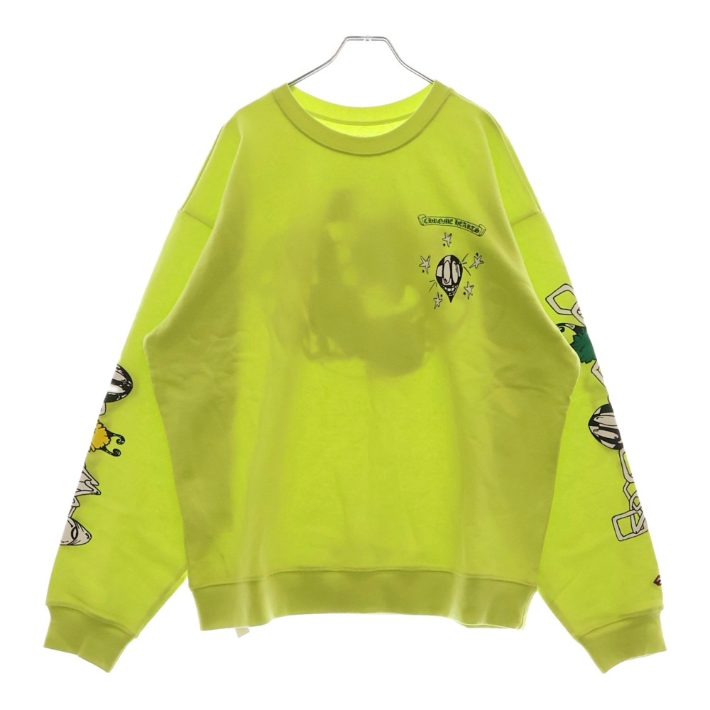 22AW ×MATTY BOY PPO CHAIN GAME マッティボーイ チェーンゲームクルーネックスウェットトレーナー イエロー Sランク