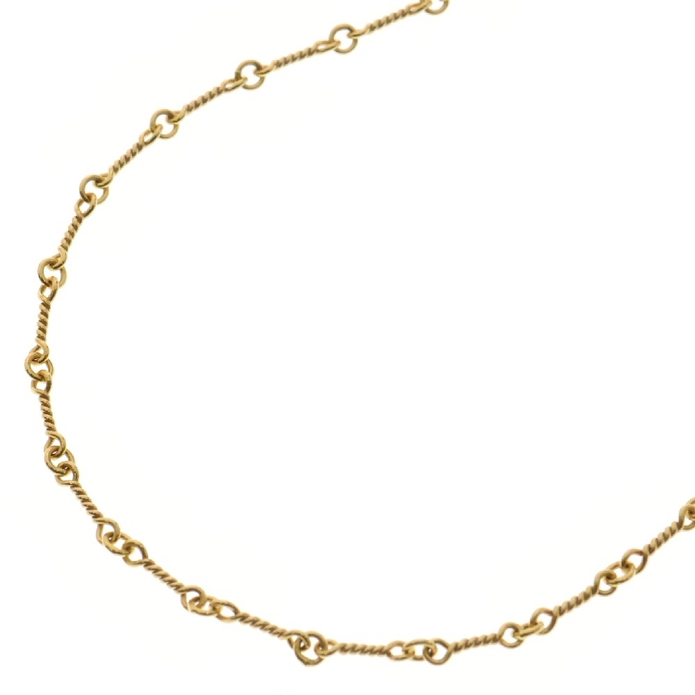 22K NECKCHAIN T20 ツイストチェーン20inch ゴールドネックレス Bランク