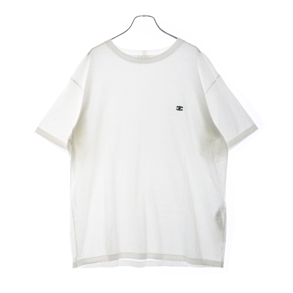 トリオンフ刺繍ロゴ ルーズ 半袖Tシャツ カットソー ホワイト Aランク