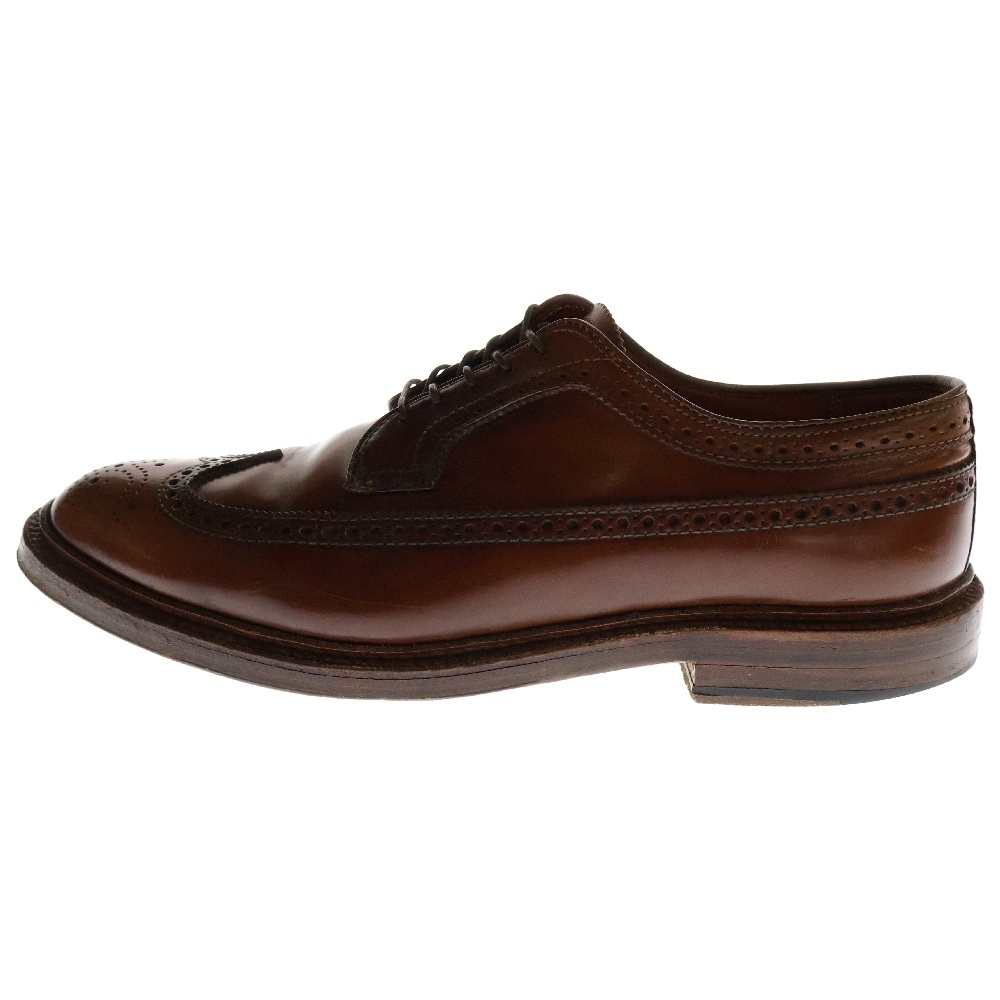 CITI SHOES別注 LWB ロングウイングチップ ブルーチャー コードバンレザーシューズ ウィスキー ブラウン 97891 Bランク