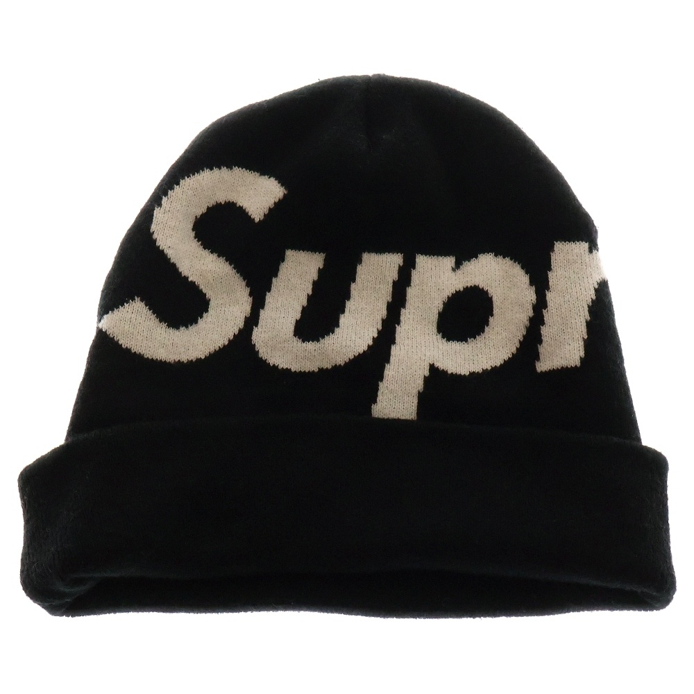 Big Logo Beanie ビッグロゴビーニー コットンカシミヤ ニットキャップ ブラック Bランク