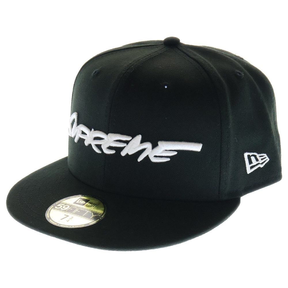 24SS ×NEW ERA Futura Cap ニューエラ フーチュラ ロゴ刺繍 6パネル ベースボールキャップ 帽子 ブラック Sランク