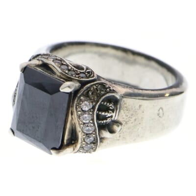 Glam Rox Ring グラムロックス オニキス シルバーリング 13号 SRJ553 Bランク