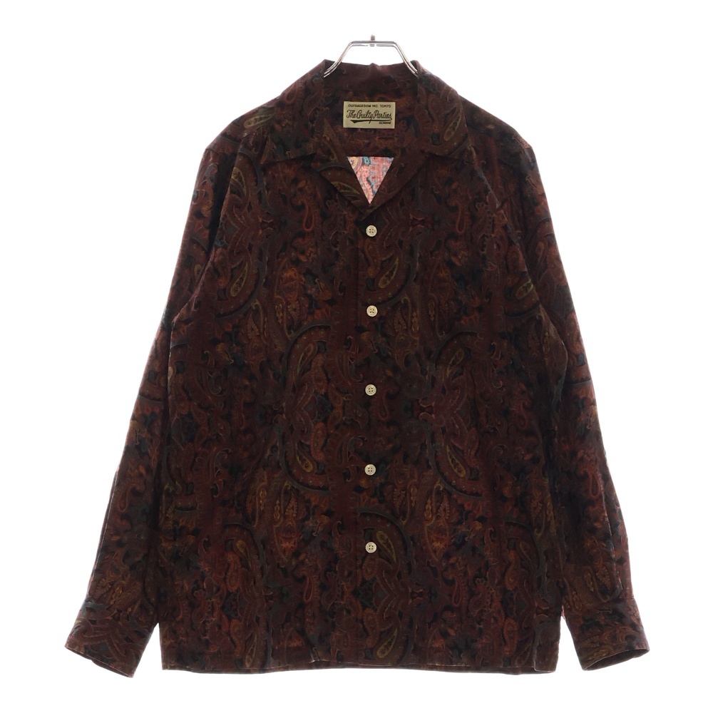ワコマリア 18AW PAISLEY OPEN COLLAR SHIRTS ペイズリー柄 長袖