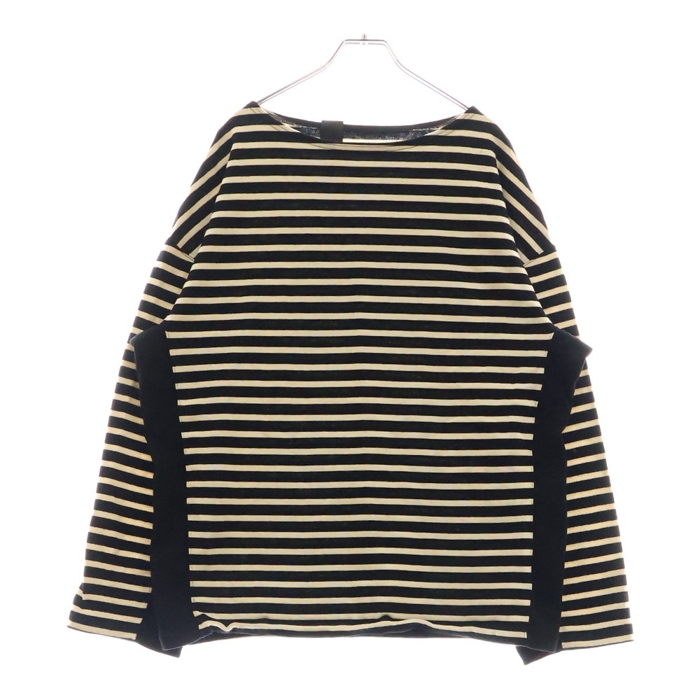 22AW ボーダー ボートネック長袖Tシャツ カットソー ホワイト/ブラック 2201-CS04-019peg Bランク