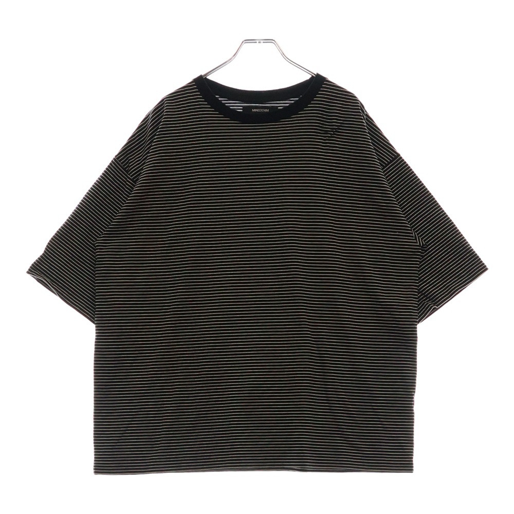 22SS ボーダー クルーネック半袖Tシャツ カットソー ブラック/ホワイト 2304-6003-97-M2 Bランク